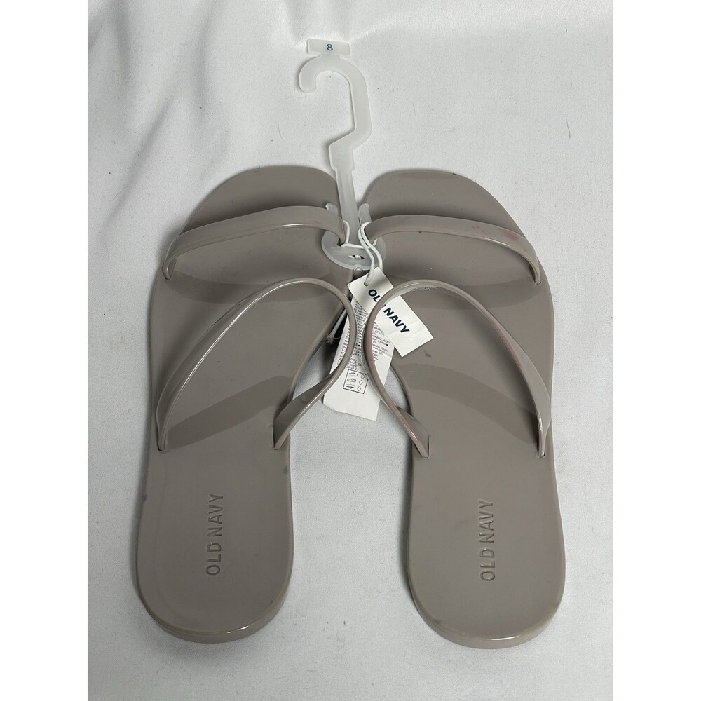 Old Navy Woman Gray Flip Flops Sandals Brand NEW - Size 8